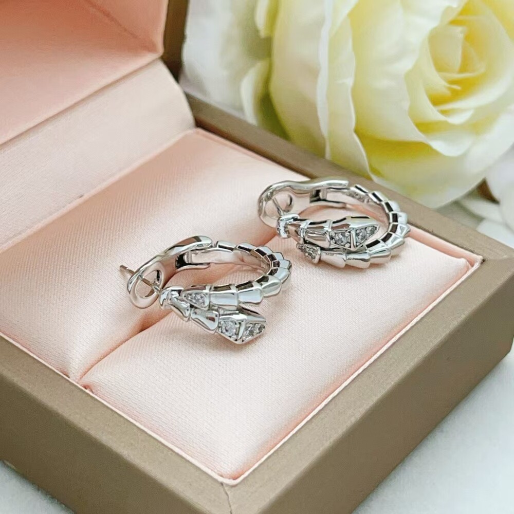 Bvlgari Serpenti Collection Hoop Earrings